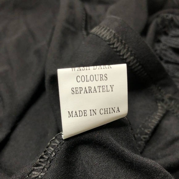 Black Cold Off Shoulder Lace‎ Detail Front Keyhole Detail Back Tunic Blouse SZ M - Picture 16 of 16